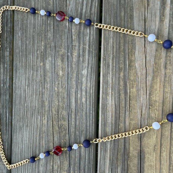 Nordstrom Women Necklace 18K Gold Plated Multi Color Beads Ladies Jewelry New - Picture 9 of 12